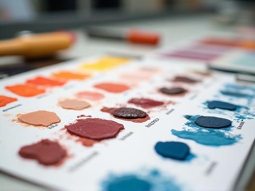 Campioni di colore personalizzati su una tavolozza